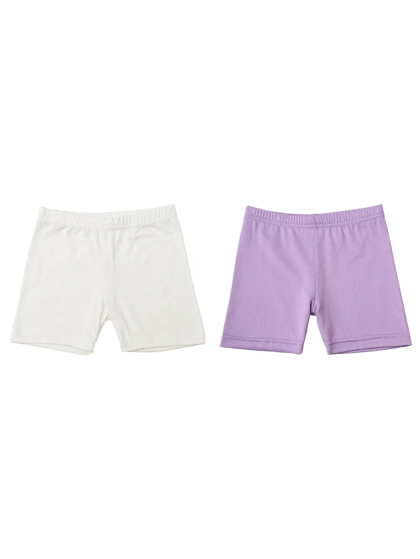 2Pcs Summer Solid Color Kids Leggings Girls