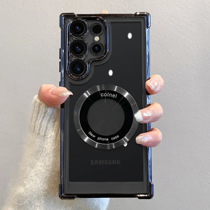 Plating Magnetic Wireless Charge Case For Samsung Cover