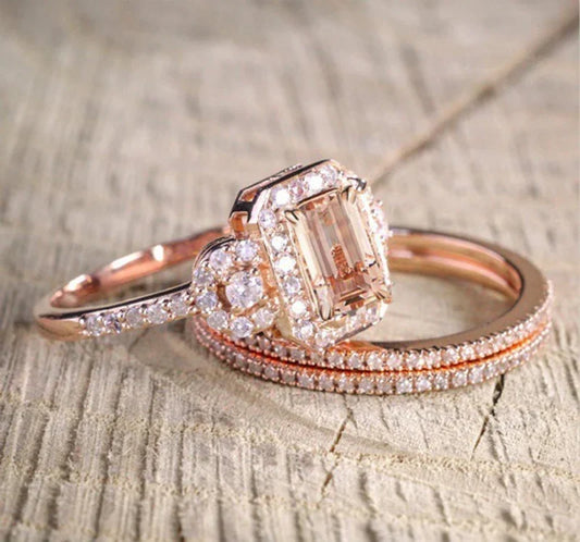 Luxury Cubic Zirconia Crystal Zircon Engagement Ring
