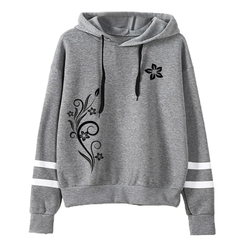 Outdoor Autumn Winter Hoodies Casual Stripe Sweatshirt Jogging