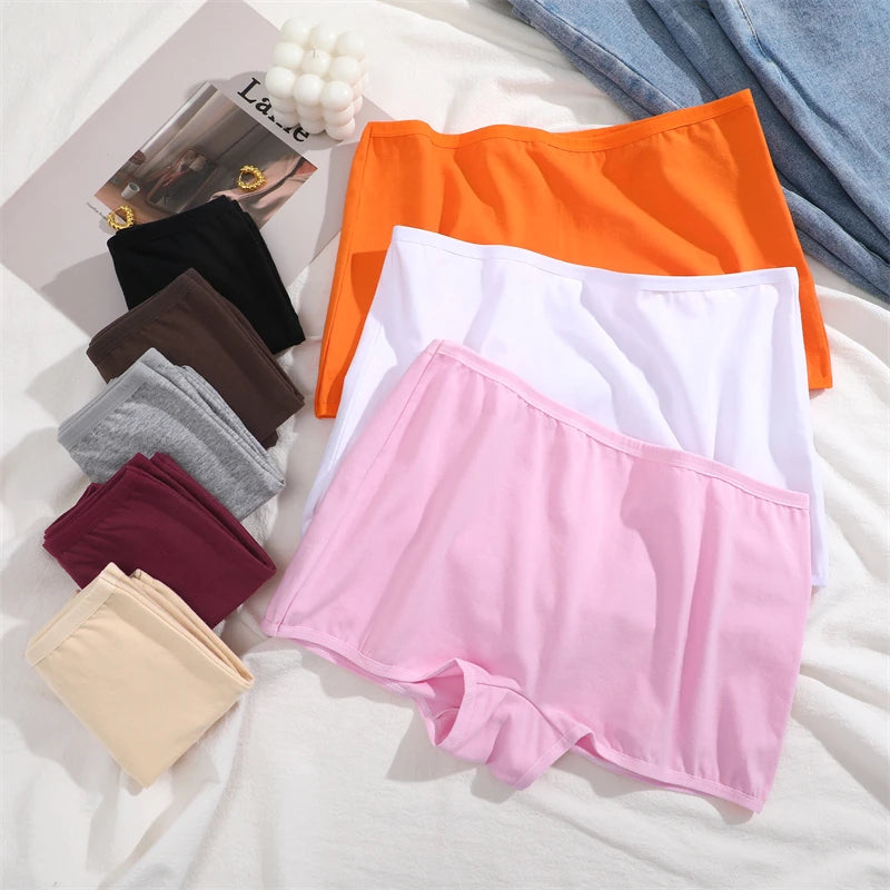 4PCS Cotton Seamless Sports Boxers Underwear  Briefs Cozy Lingerie XS-XL
