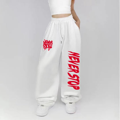 Black White Sweatpants Street Dance Hip-hop Sports Pants