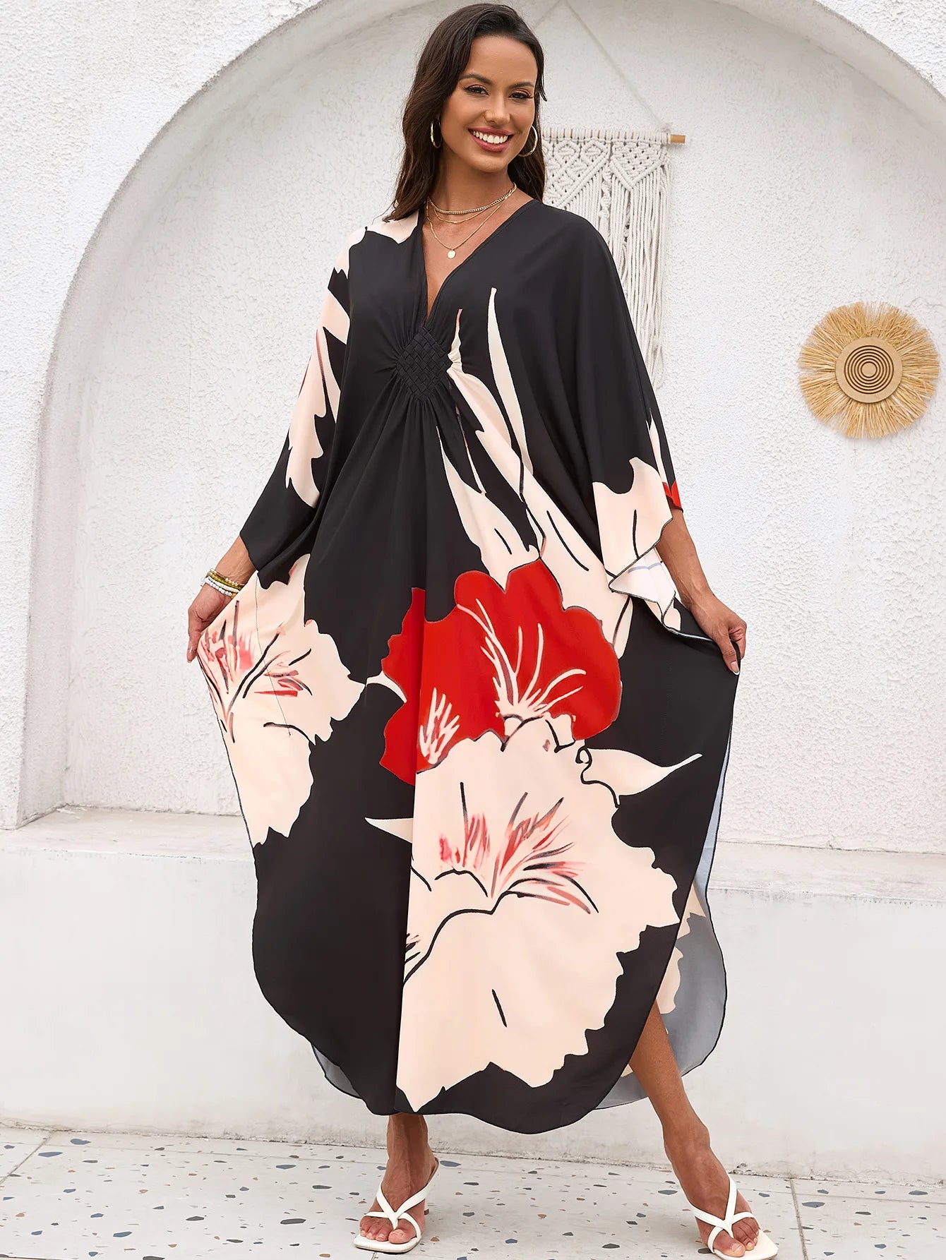 Stylish Caftans Plus Size Beach Cover Up Swimsuit Dresses