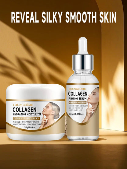 Set de crema hidratante e iluminadora con colágeno