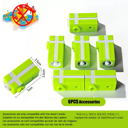Magnetic Track Electric Train Anti-gravity Kids Magic Cube Car Railway Toy