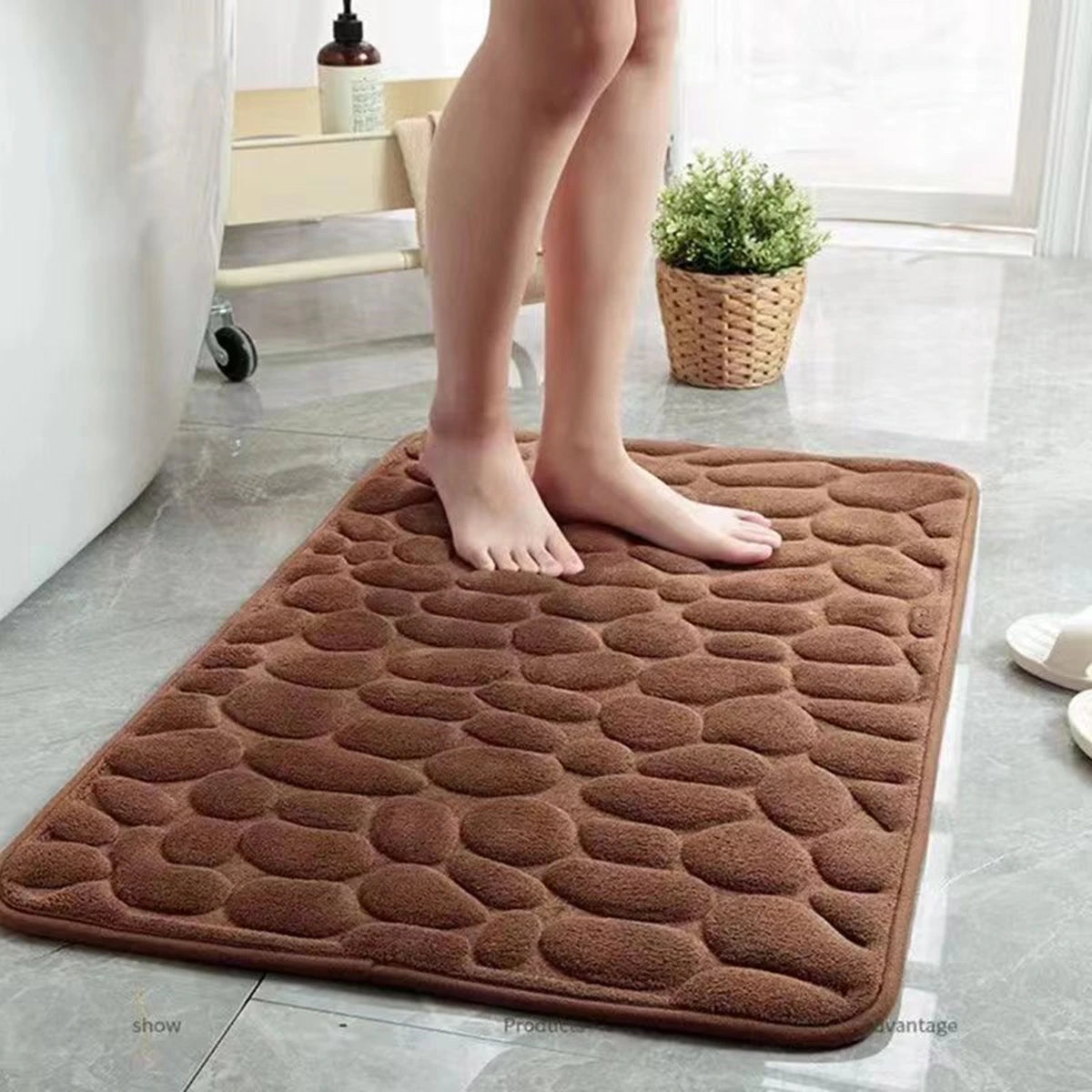 3D Non Slip Bathroom Mat Bath Quick Drying
