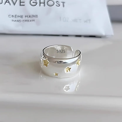 925 Sterling Silver Geometry Crystal Ring