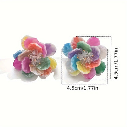 Creative Colorful Flowers Earrings