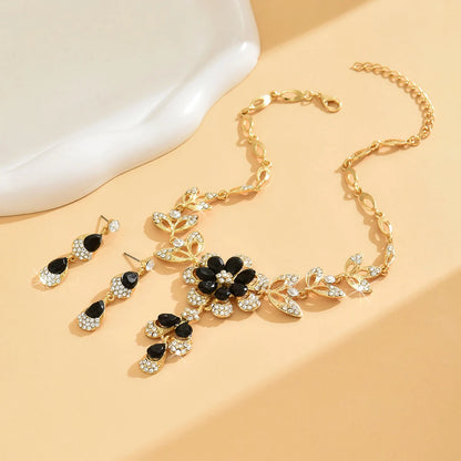 Flower Necklace Jewelry Set