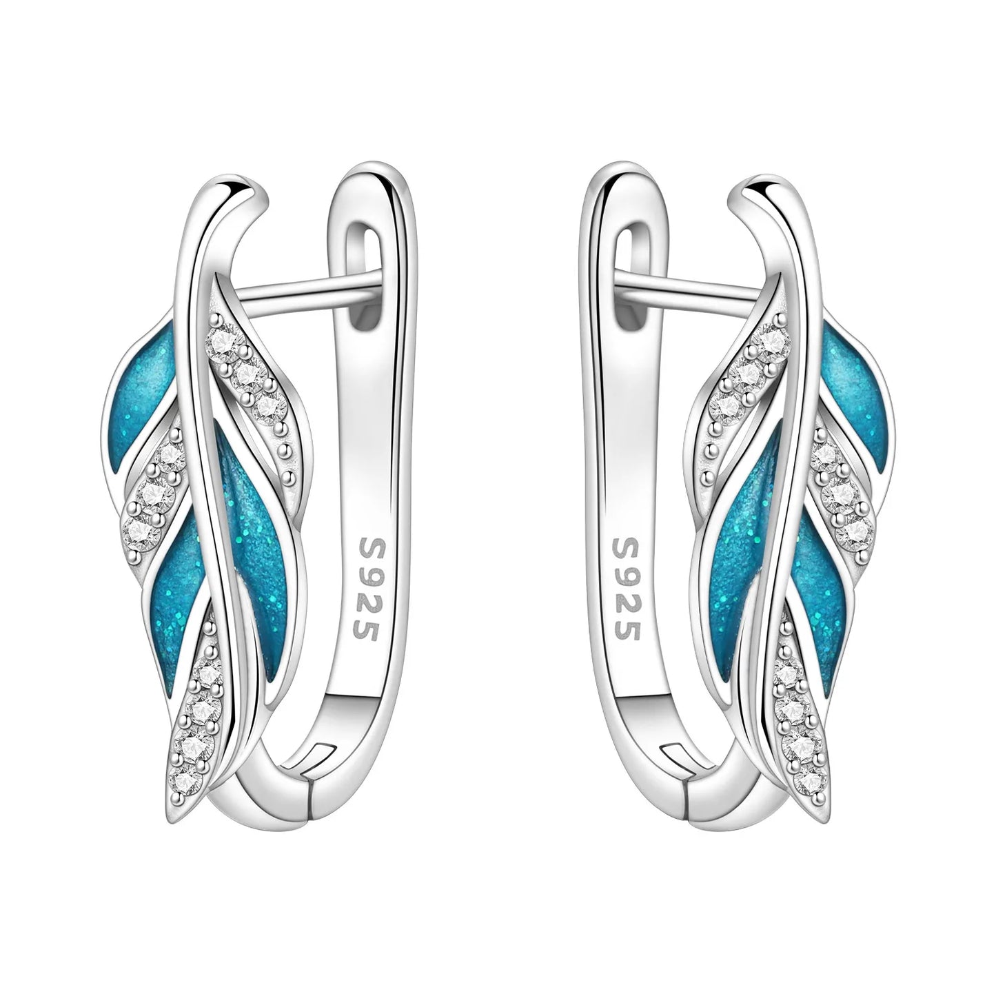 925 Sterling Silver Simple Gold U-shaped Earrings