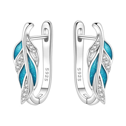 925 Sterling Silver Simple Gold U-shaped Earrings