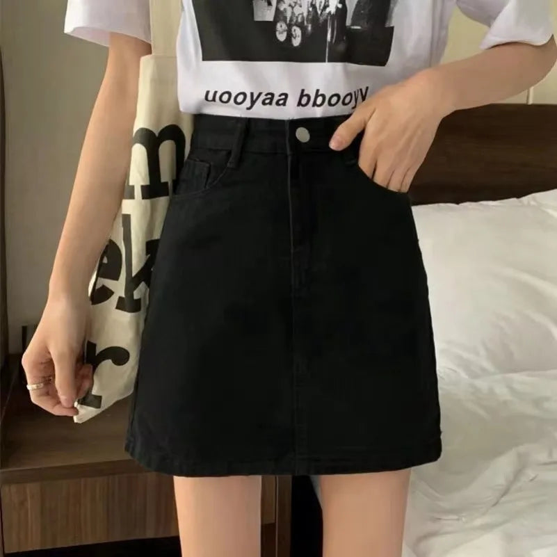 Sexy Tight Bag Hip  Slim Fit Jeans Skirts