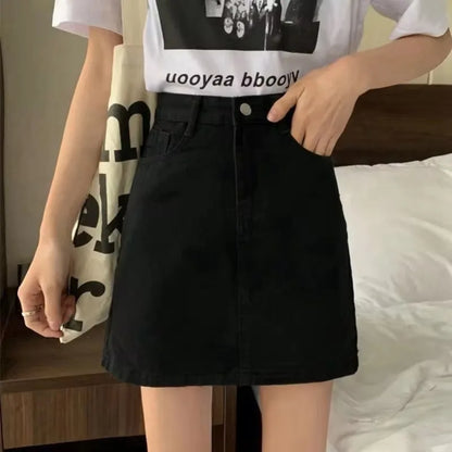 Sexy Tight Bag Hip  Slim Fit Jeans Skirts