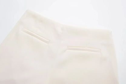 Falda marrón de talle alto