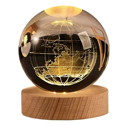 6cm 3D Crystal Ball Glass Ball Planet Earth