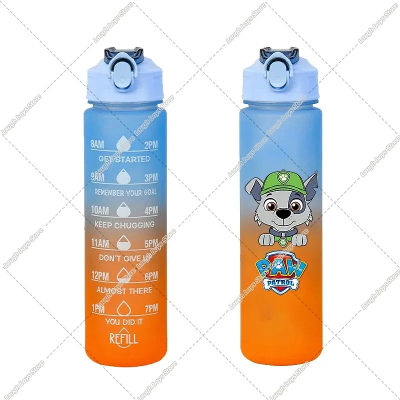 750ML PAW Patrols Gradient Color Water Cup Cartoon Print Drinking Bottle