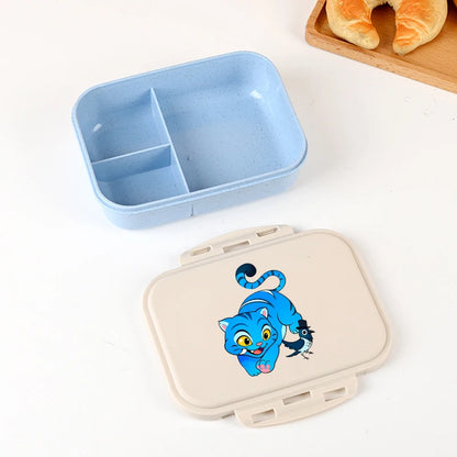 KPOP Demon Hunters Lunch Box Cute Mira Zoey Jinu Portable Plastic Bento Box