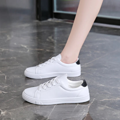 Flat Leather Sneakers
