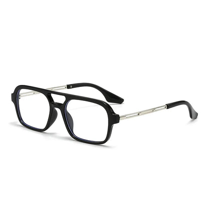 Metal Frame Square Black Rectangle Sunglasses
