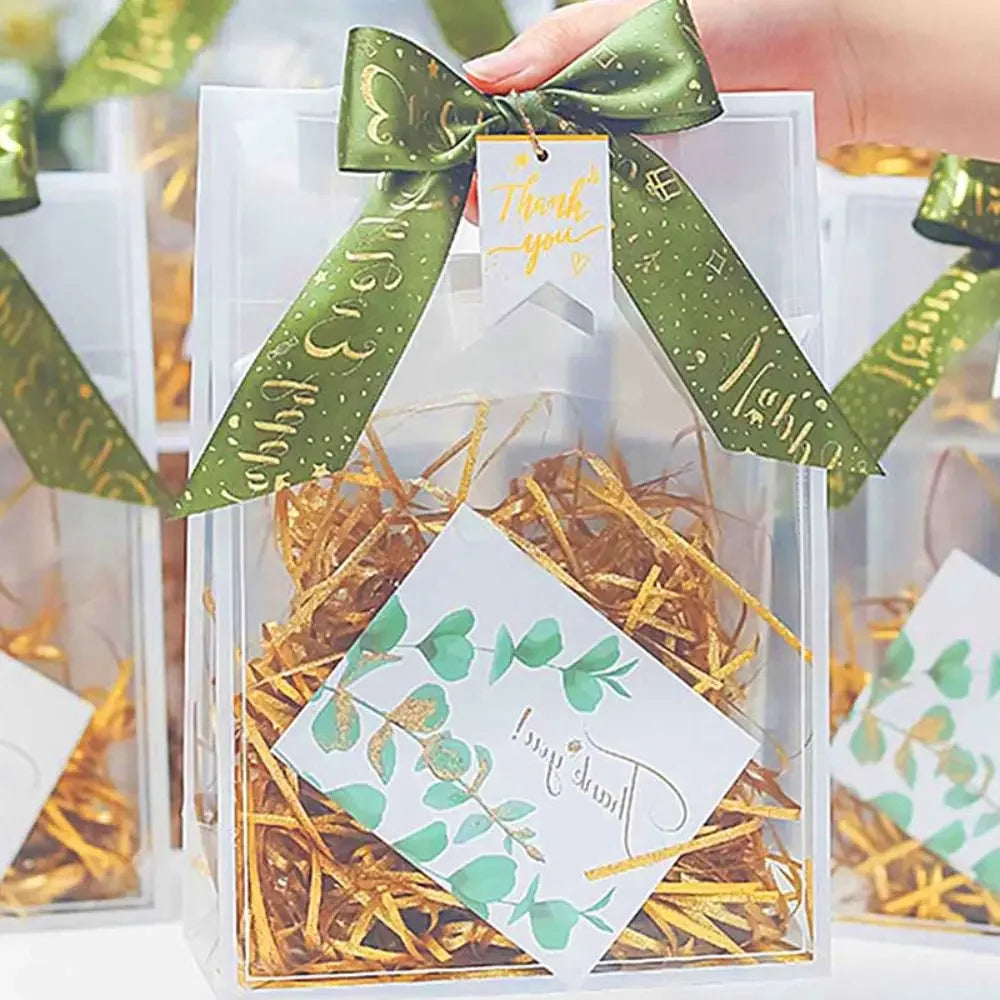 Transparent Portable PVC Wedding Tote Small Packaging Bag