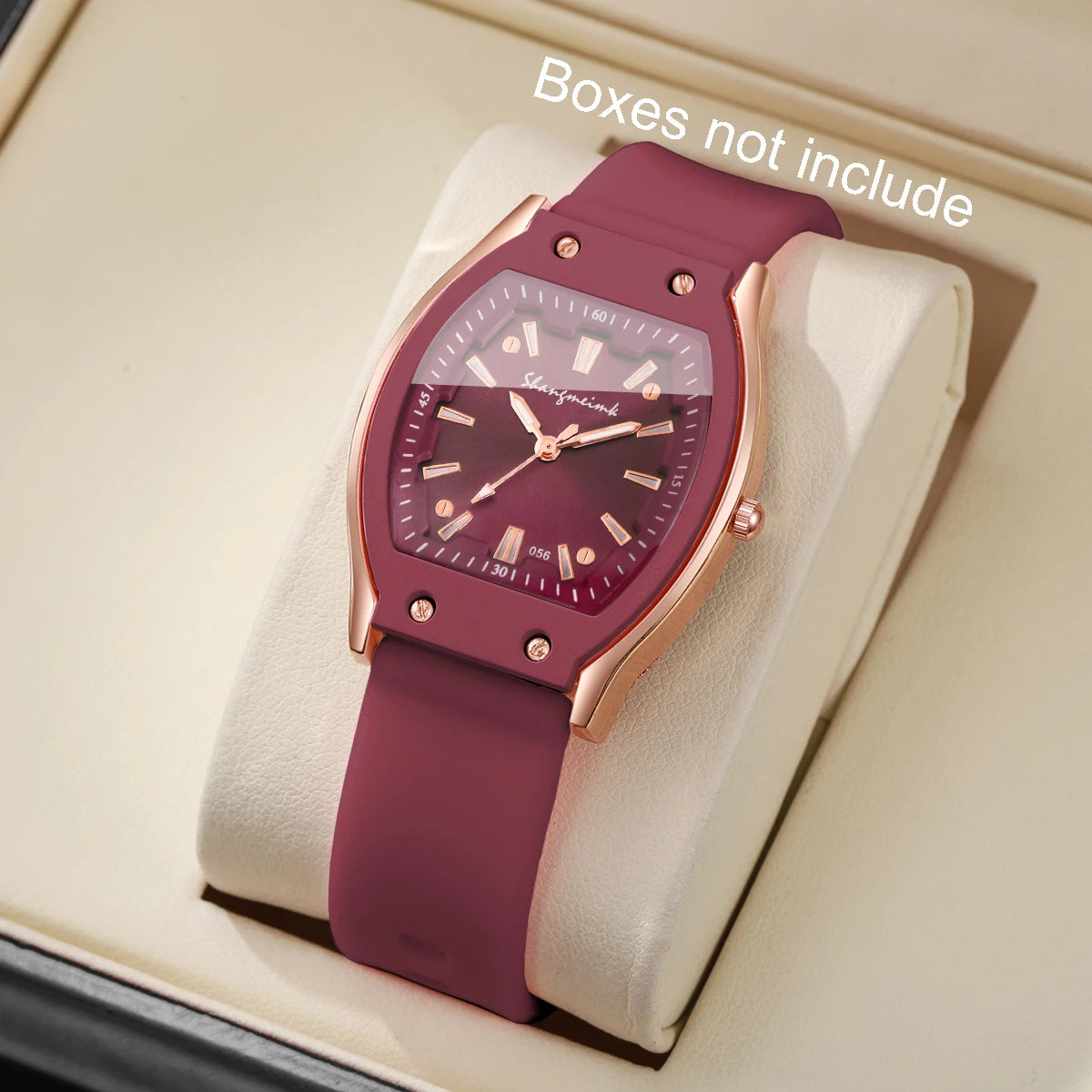 Silicone Strap Simple Dial Quartz Wristwatch