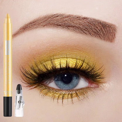 Metallic Blue Pearlescent Eyeshadow Pencil Stick Lasting Waterproof Smoky Glitter