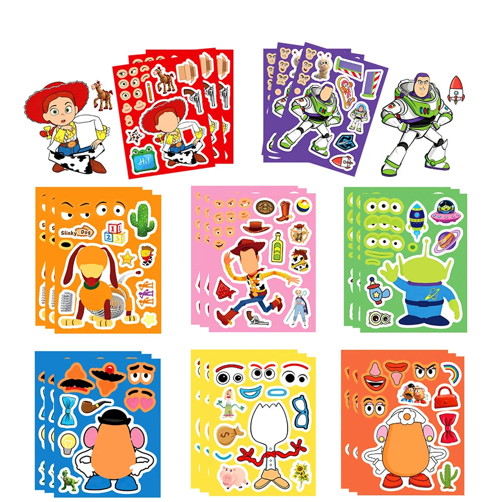 16Sheets Disney Toy Story Graffiti Stickers Exquisite Fashion DIY Toys