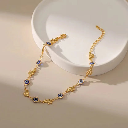 Bohemian Evil Eye Daisy Flower Anklets  Bracelet