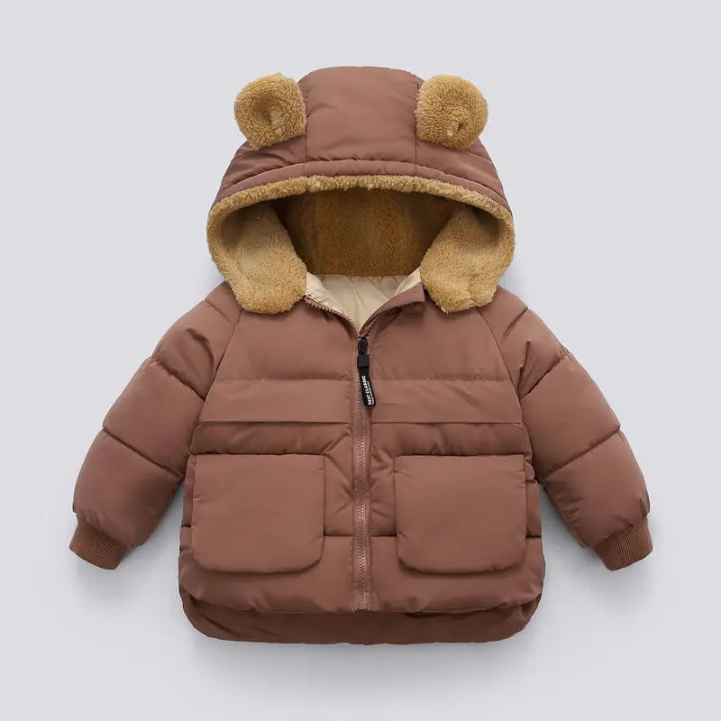 Autumn Winter Warm Outerwear Hooded Lamb Fleece Down Jackets