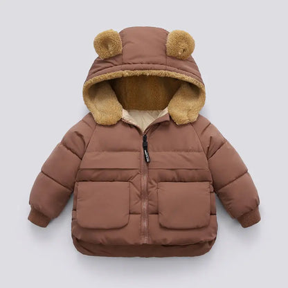 Autumn Winter Warm Outerwear Hooded Lamb Fleece Down Jackets