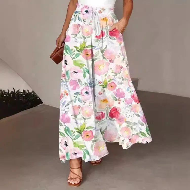 Wide Leg Long Waist Straight Pants