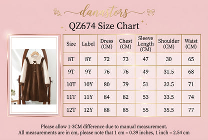 Autumn College Style Casual Lace Long Sleeved Bow Dress