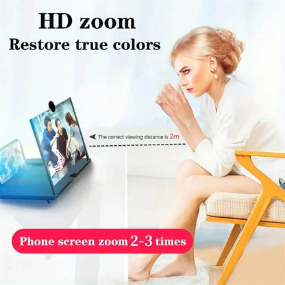 Universal 10/12 inch HD Mobile Phone Screen Amplifier Anti-Blue Light Eye Protection