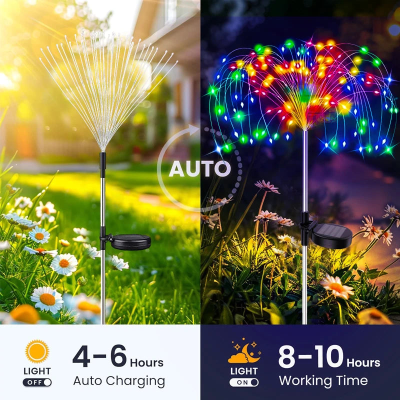 LED Garden Solar Lights Dandelion Outdoor Waterproof Courtyard Decor