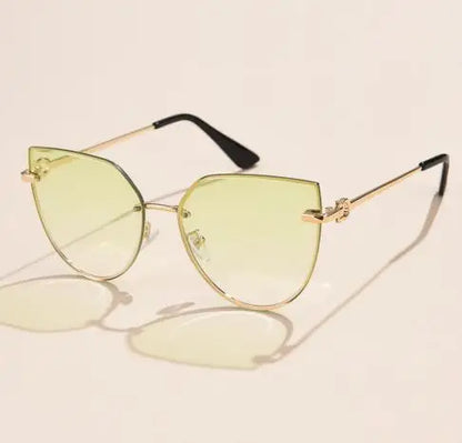 Cat Eye Vintage Rimless Sun Glasses