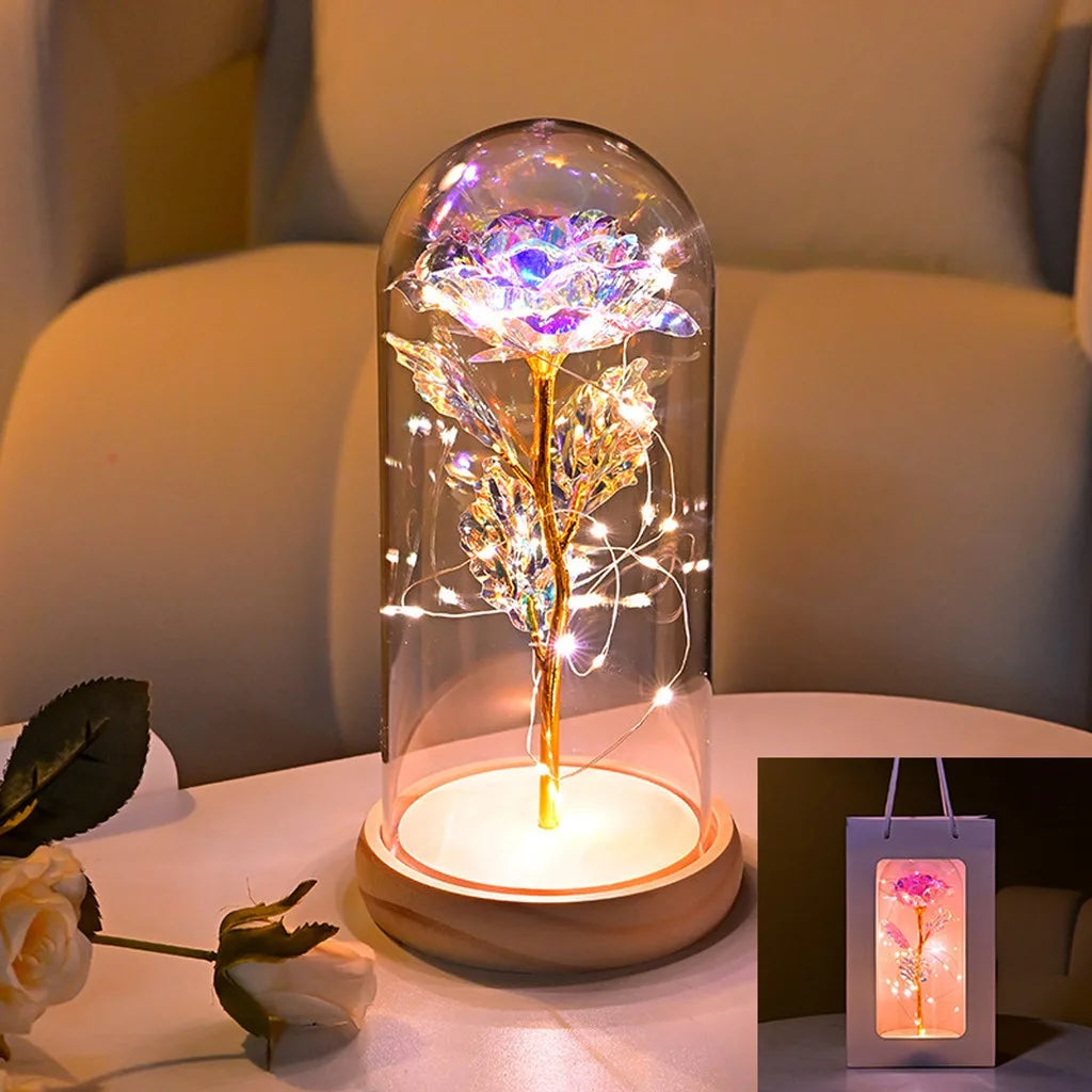 LED Galaxy Three Rose Artificial Flowers