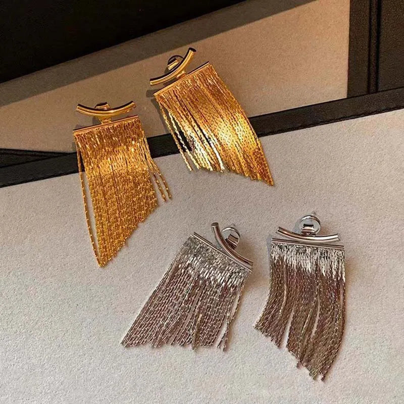 Long Statement Tassel Earrings