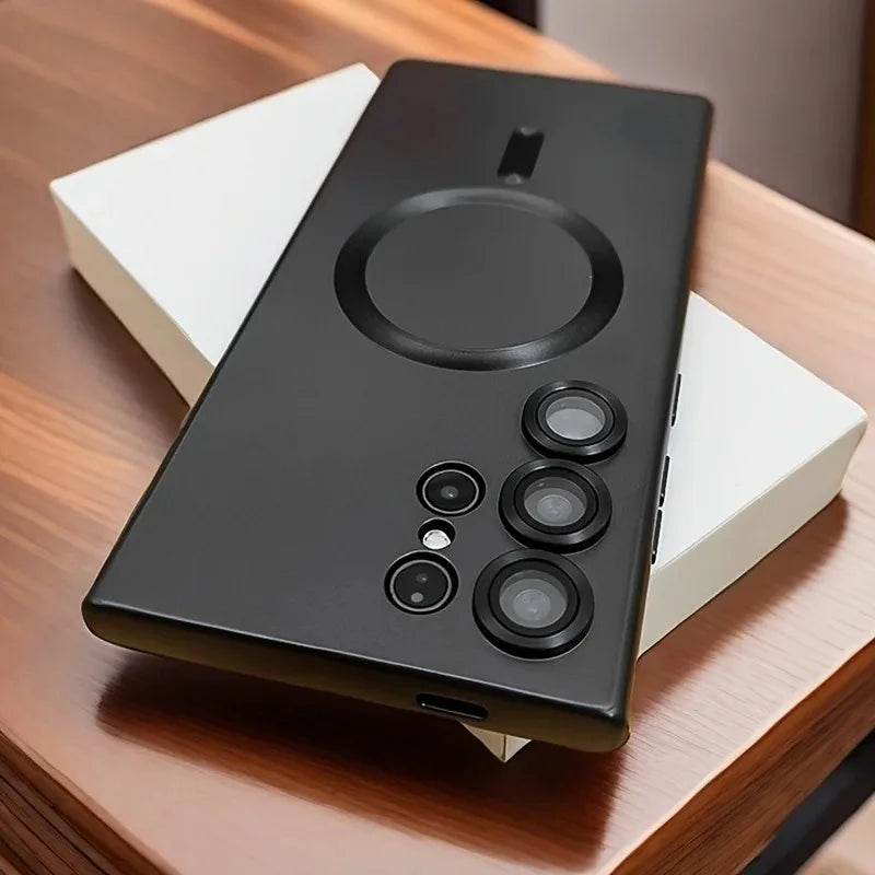Luxury Magnetic Wireless Charging Case For Samsung Galaxy Soft Phone Cover