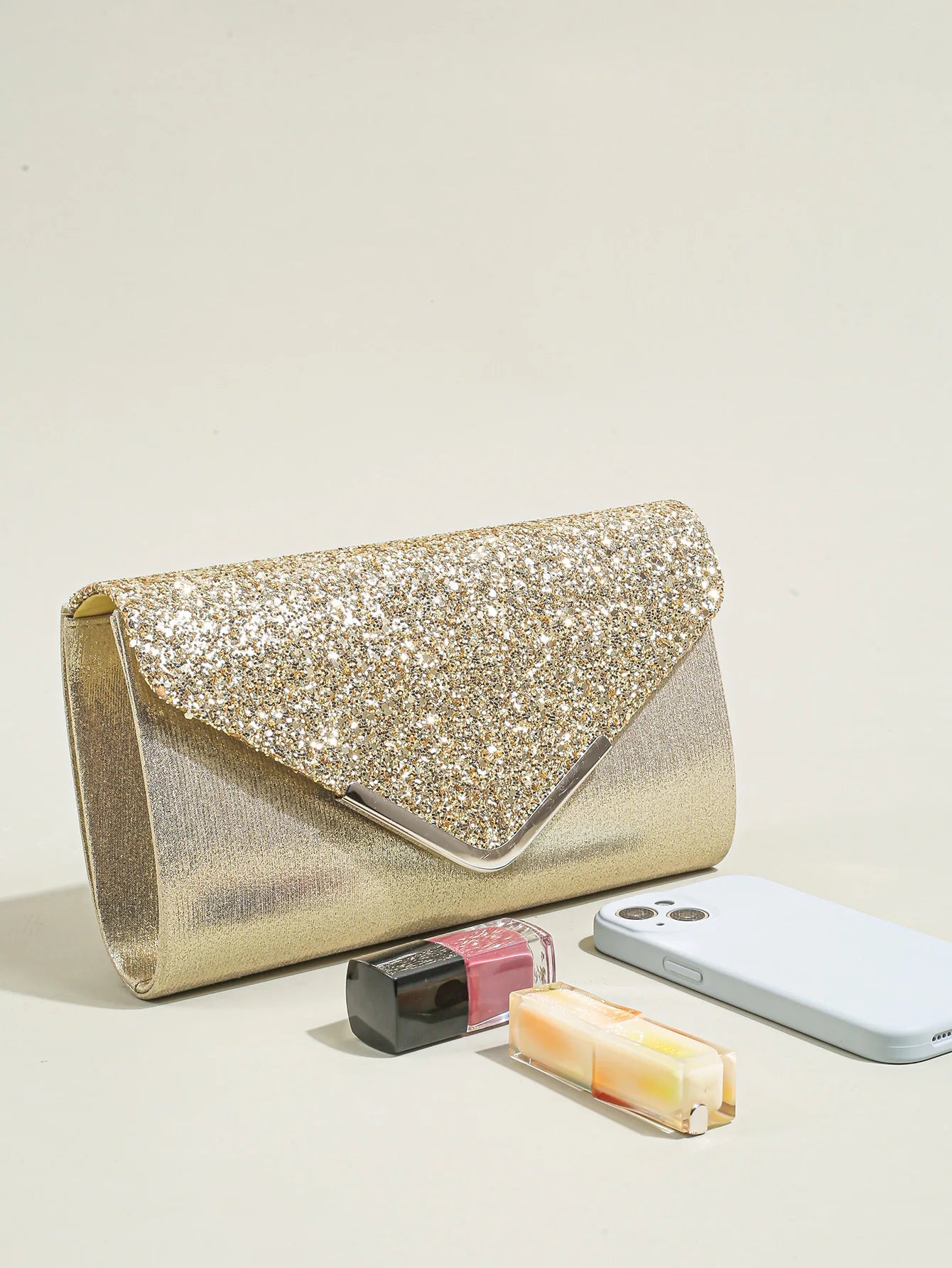 Prom Sequin Clutch Purse chain Shoulder Cross Body Bag