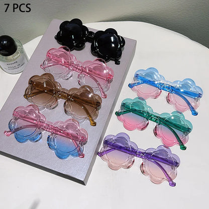 1/7 Pcs Flower Shaped Sunglasses