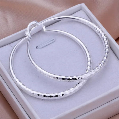DANA 925 Sterling circle hoop Earrings