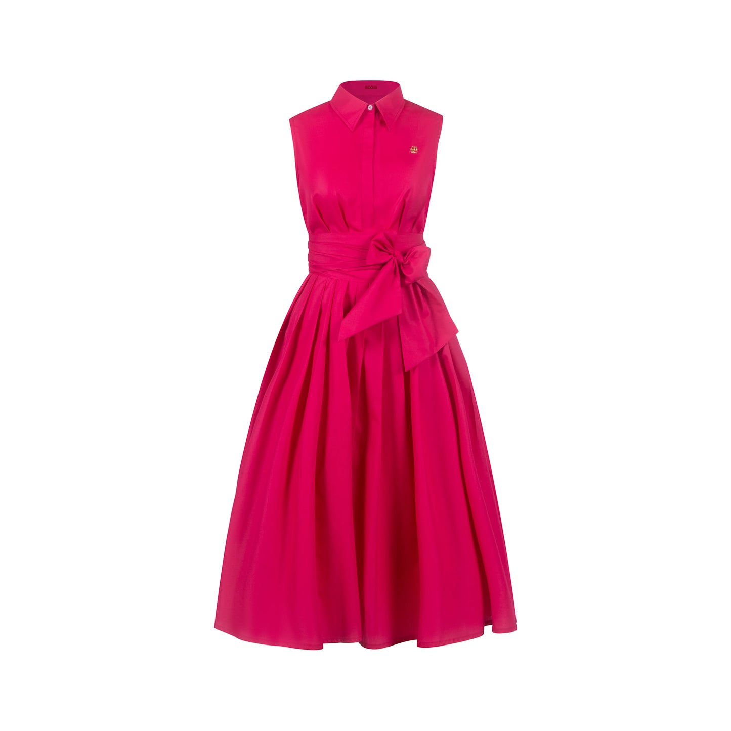 Sleeveless Casual Lapel Shirt Dress