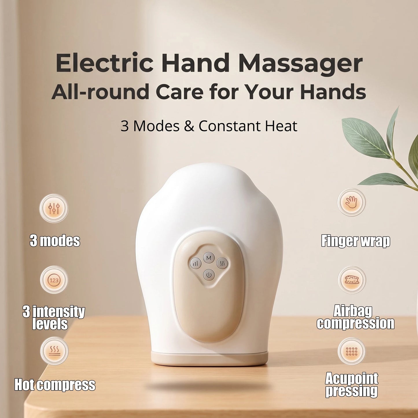 Hand Massager with Airbag Compression Finger Wrist Palm Massage Machine