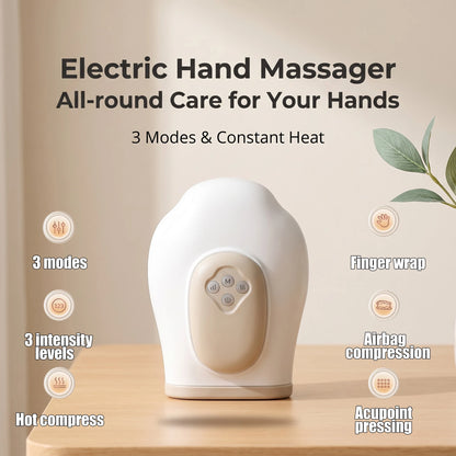 Hand Massager with Airbag Compression Finger Wrist Palm Massage Machine