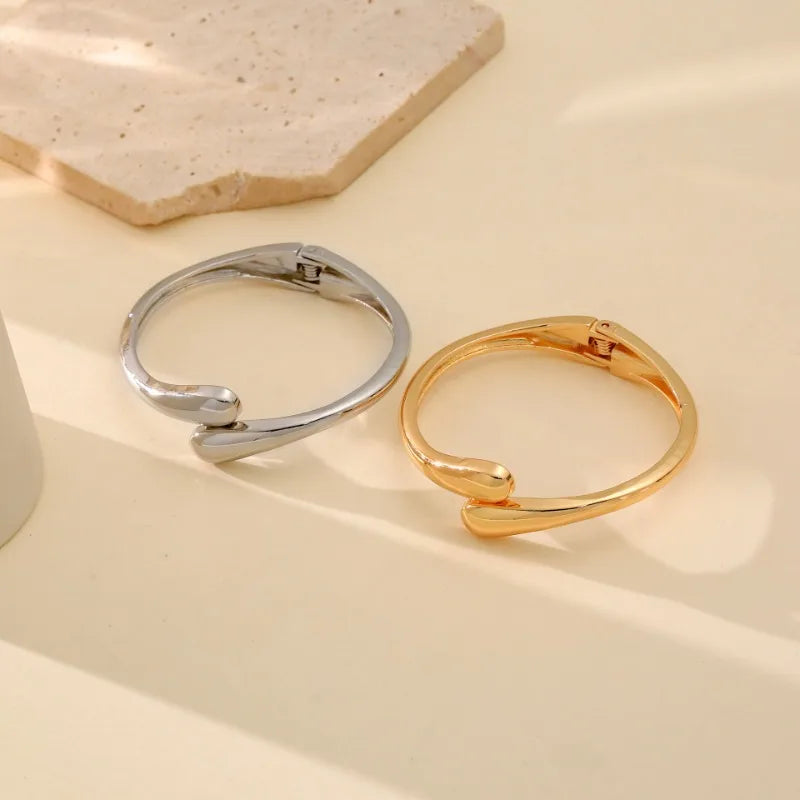 Irregular Bangle Chunky Waterdrop Open Bracelet