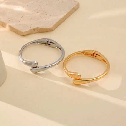 Irregular Bangle Chunky Waterdrop Open Bracelet