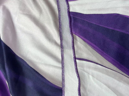 Geometric stripes printed double strap dress