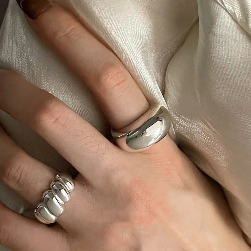 DANA 925 Sterling Silver Arched Wide Ring