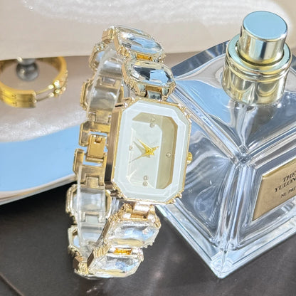 Rhinestone chain rectangular color case rhinesto watch