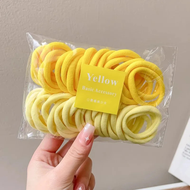 50PCS Colorful Ealstic Nylon Hair Bands